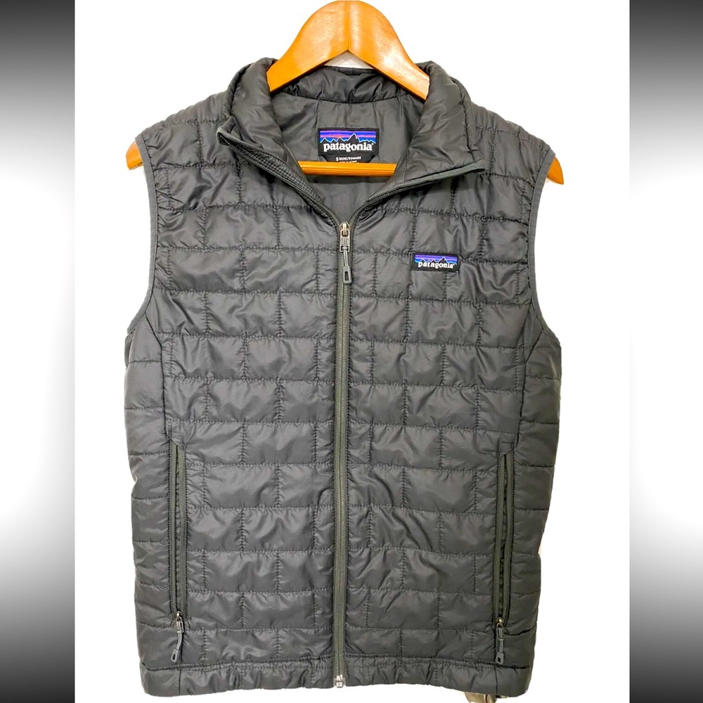 patagonia nano puff vest mens small Forge Grey